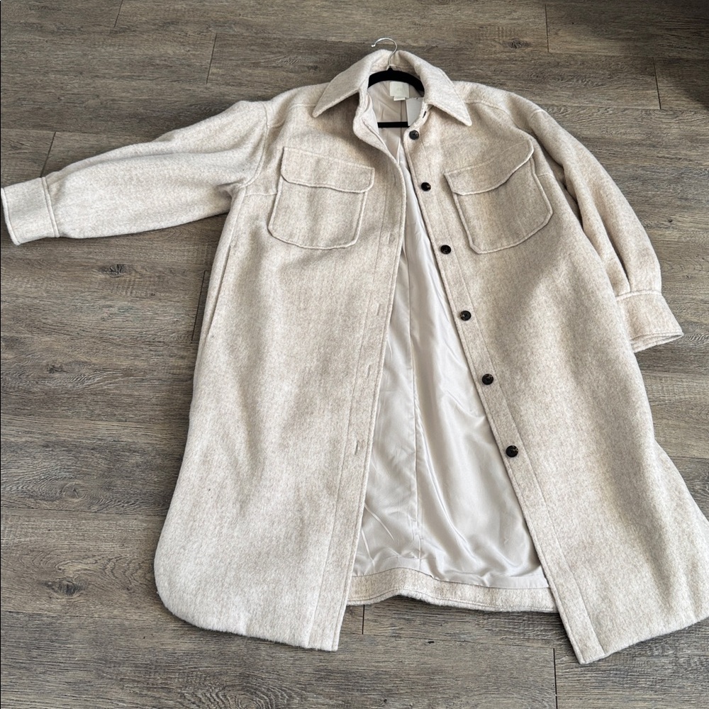 H&M Cream Wool Coat